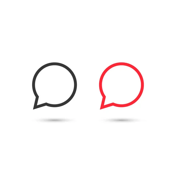 Speech Bubble Icon Set Vector White — Stock Vector