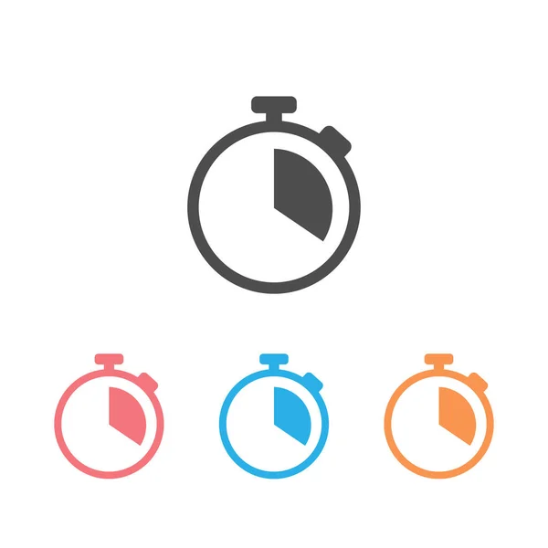 Ícone Tempo Conjunto Ícones Relógio Ilustração Vetorial — Vetor de Stock