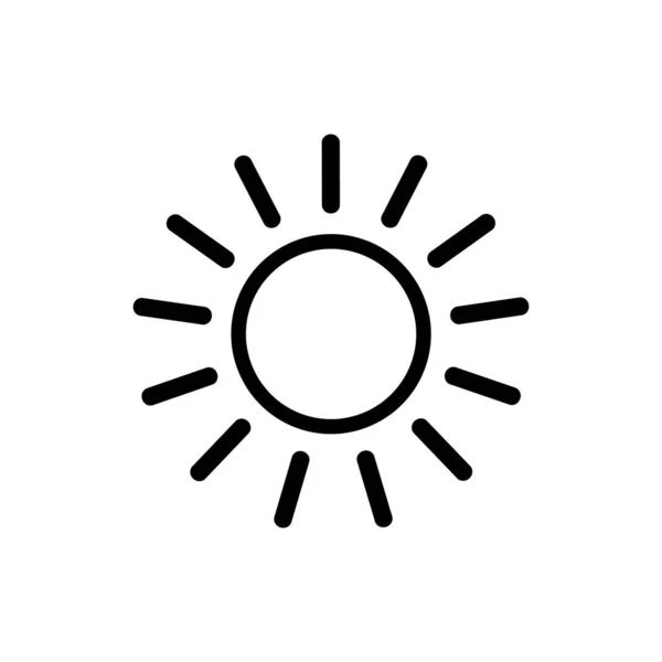 Sun Vector Icon Sun Line Vector Icon Sunshine Icon — Stock Vector