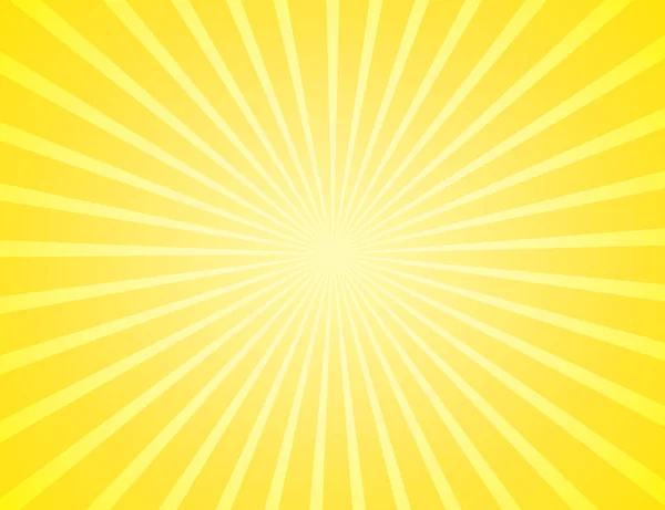 Загорелые Желтые Лучи Радиальная Векторная Иллюстрация Солнечных Лучей Солнечный Фон — стоковый вектор