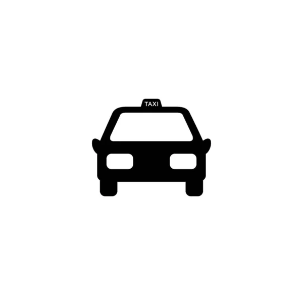 Ikona Wektora Taksówki Białym — Wektor stockowy