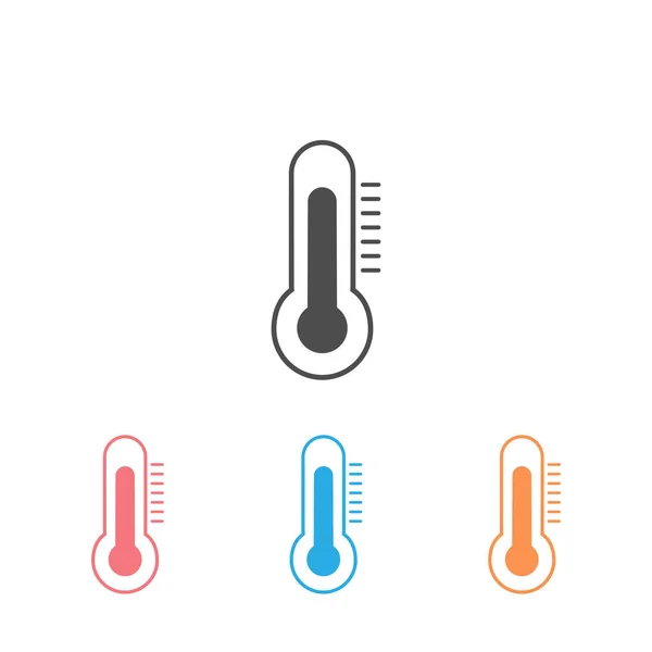 Thermometer Icoon Ingesteld Vectorillustratie — Stockvector