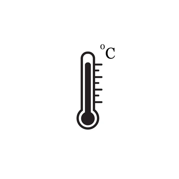 Icône Vectorielle Thermomètre Sur Blanc — Image vectorielle