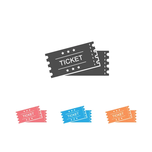 チケットアイコンセット グラフィックとウェブデザインのために分離ベクトルイラスト — ストックベクタ