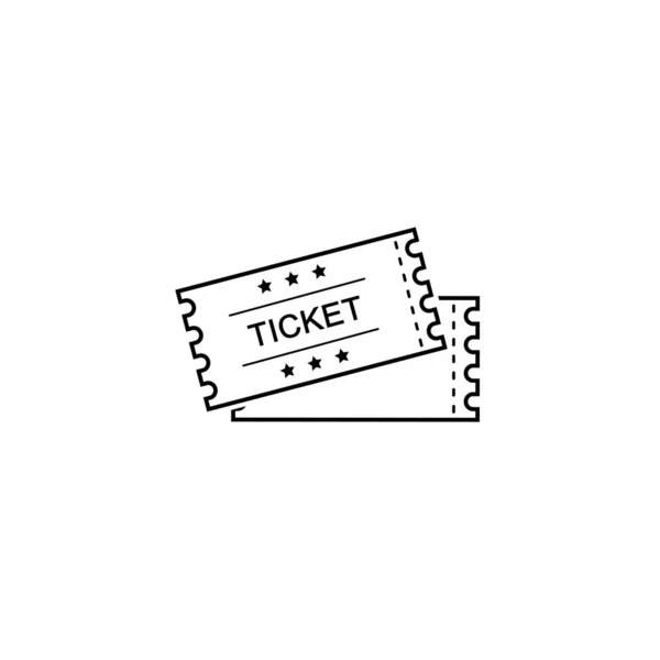 Ticket Line Vector Icon Black Illustration Isolated Graphic Web Design — Stock Vector
