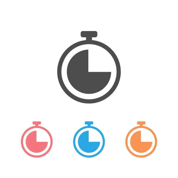 Icône Temps Définie Icône Horloge Illustration Vectorielle — Image vectorielle