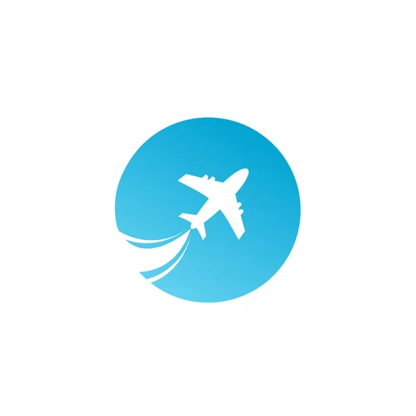飞机图标矢量插图设计标志模板 携带飞机的旅行背景和文字的地点 — 图库矢量图片