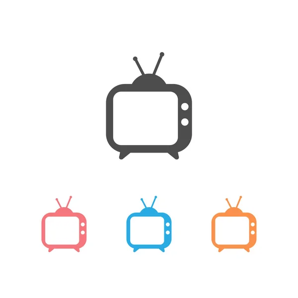 Icon Set Icon Trendy Flat Style Isolated White Background Television — Stock Vector
