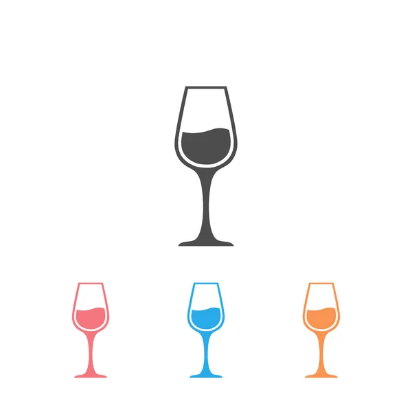 Wine Icon Set Symbol White Background Vector — Stock Vector