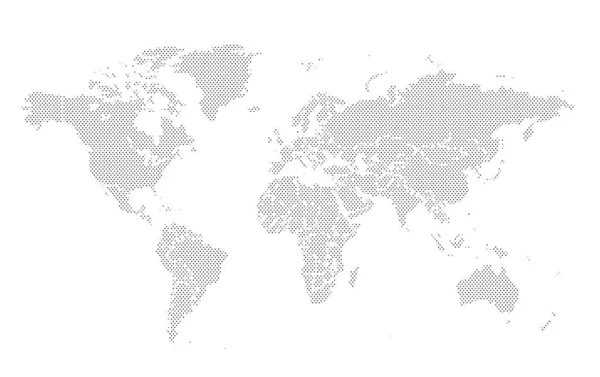 Världskarta Prickar Vektor Illustration — Stock vektor