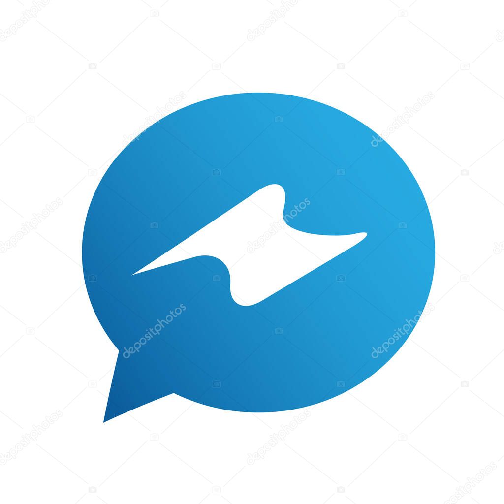 Chat app icon message bubble. Vector
