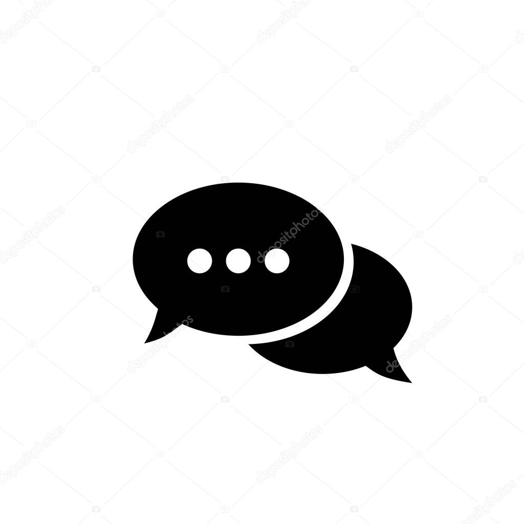 Speech bubble icon. Vector illustration