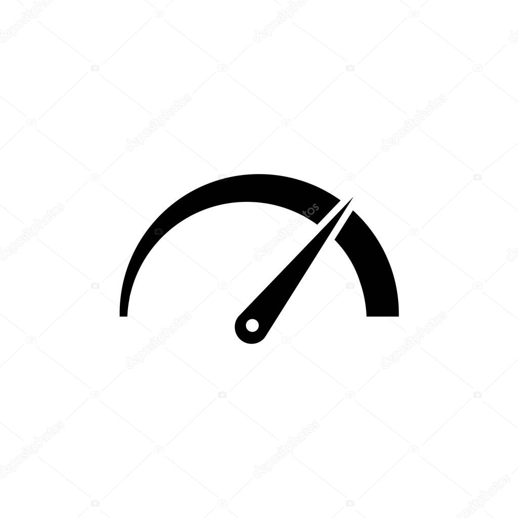 Speedometers icon, isolated. Flat design. Vector