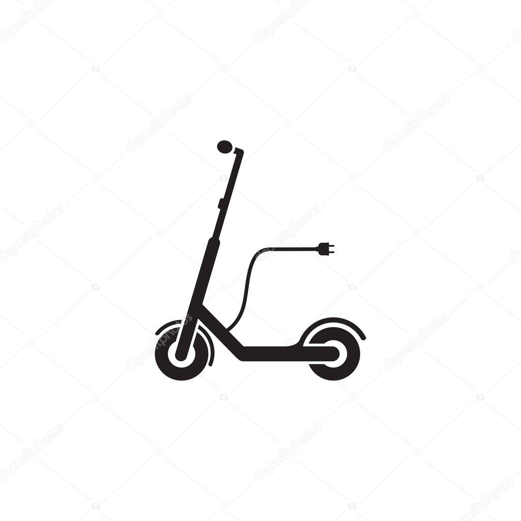 Vector electric scooter icon design on white background