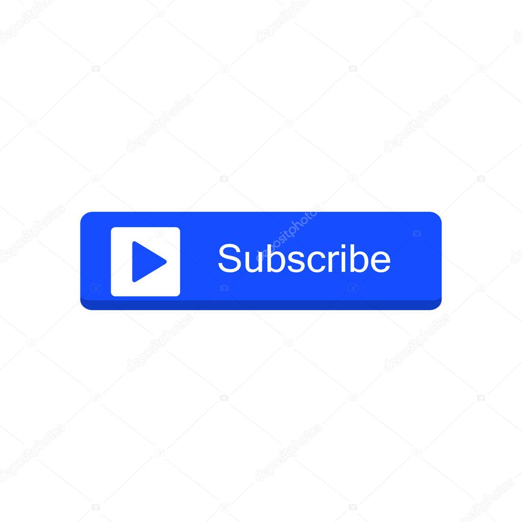 Vector subscribe videos channel button icon illustration