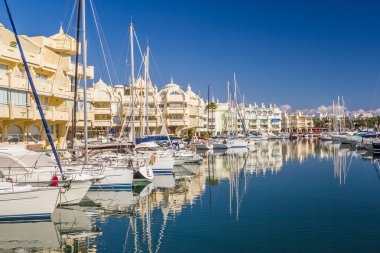 Yatlar iskelede. Marina