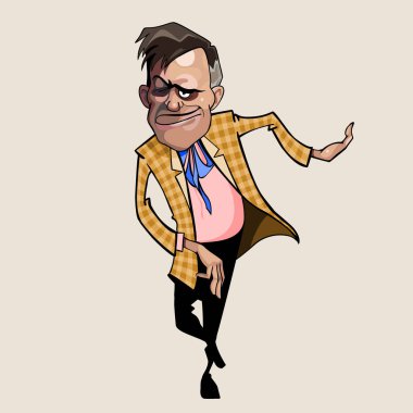 karikatür dostum rahatsız bir ekose ceket 's