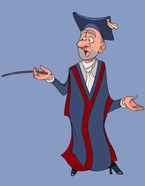 Karikatura mužského učitel šaty a klobouk — Stockový vektor
