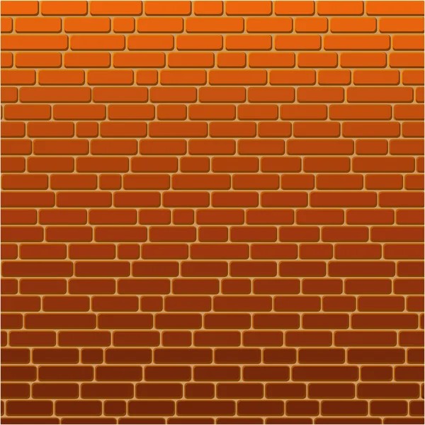 Painted background orange brick wall — Stock Vector