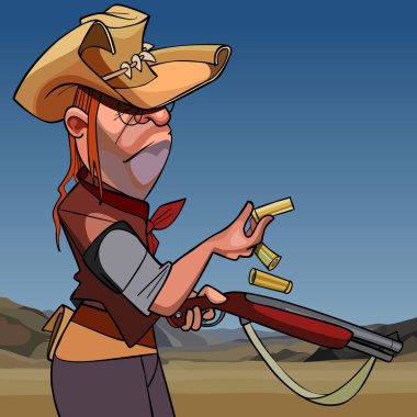 çizgi film ciddi adam şapka ve silah