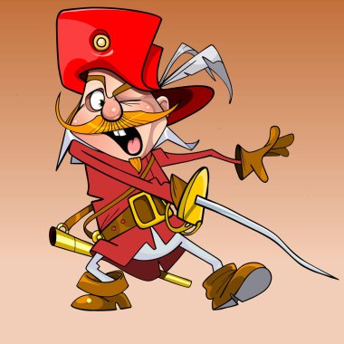 çizgi film neşeli neşeli silahşör Eskrim kılıcı