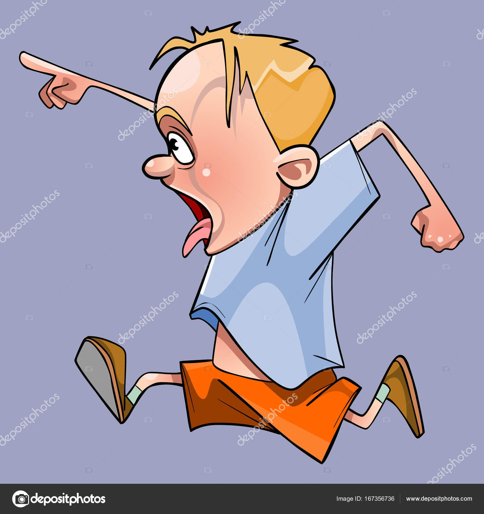 Cartoon boy funny and very fast running Stock Vector Image by ...