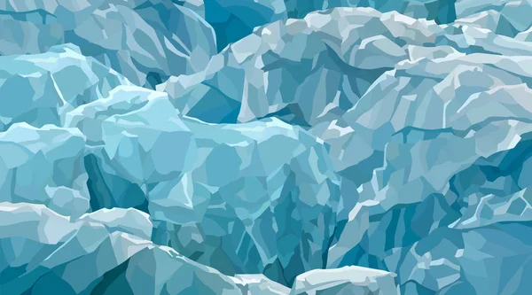 Abstract background of blue ice blocks. Vector image — Stock Vector
