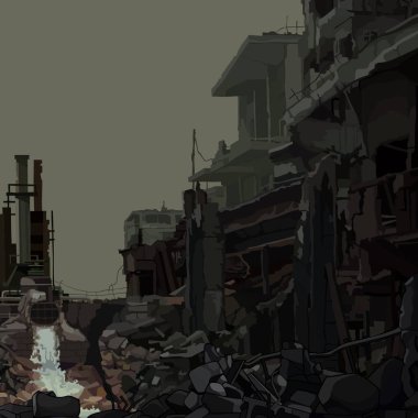 Endüstriyel bir girişimin endüstriyel arka plan kalıntıları
