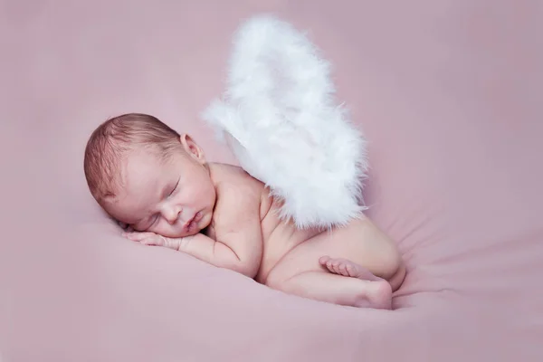 Recém Nascido Dormindo Menina Retrato — Fotografia de Stock