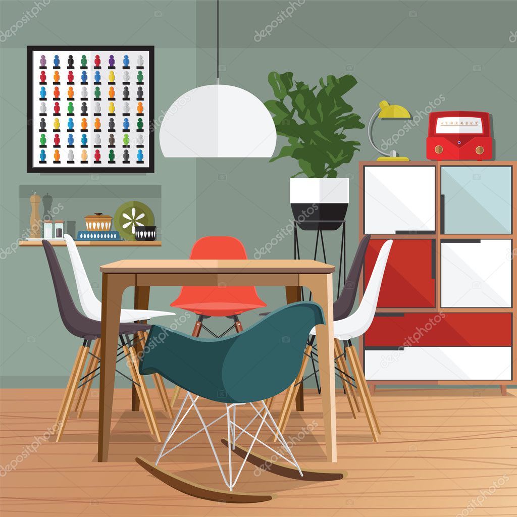 eetkamer meubelen — Stockvector © puaypuayzaa #126602110 eetkamer meubelen — Stockvector © puaypuayzaa #126602110
