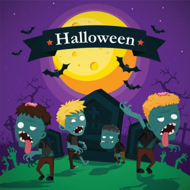 Cadılar Bayramı zombi vektör