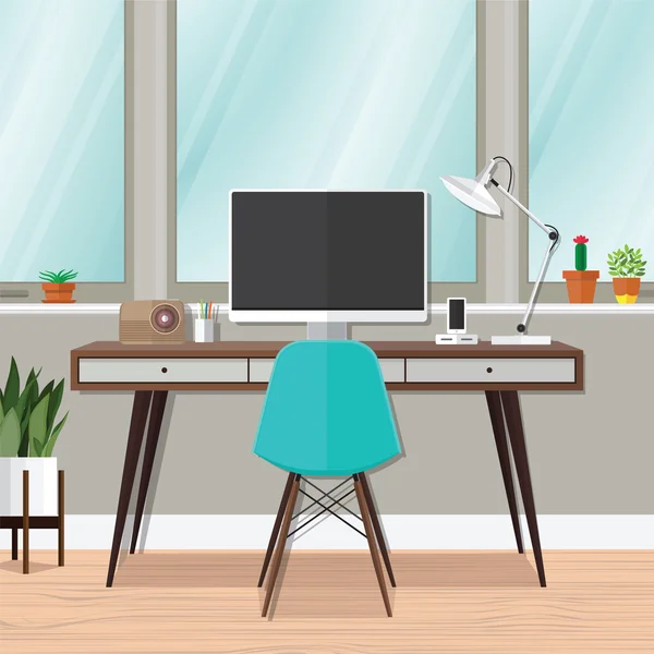 Working room vector — Stock Vector