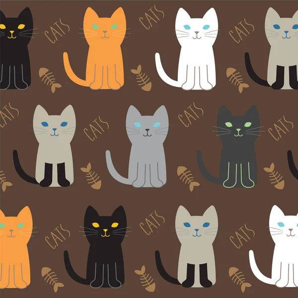 Cat breed collection vector — Stock Vector