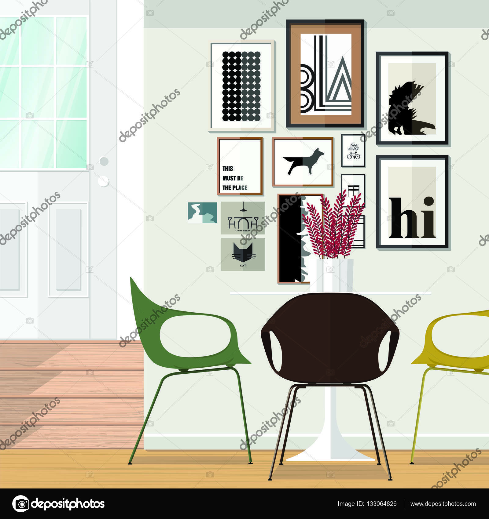 Ideeën over de eetkamer — Stockvector © puaypuayzaa #133064826 Ideeën over de eetkamer — Stockvector © puaypuayzaa #133064826