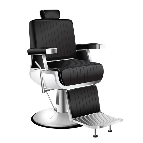 ブラック理髪店の椅子 — ストックベクタ