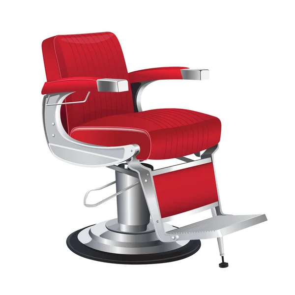 Red barber chair vector — Stock Vector