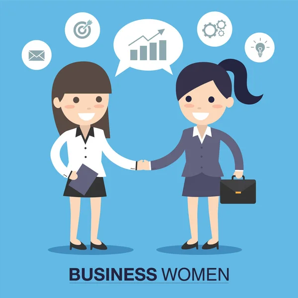 Businesswoman shaking hands — Stock Vector