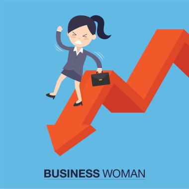Düşme üzerinde Businesswomanman