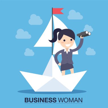 İşkadını bir tekne içinde 