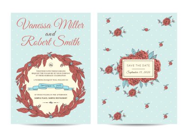 Vintage Düğün Davetiyesi