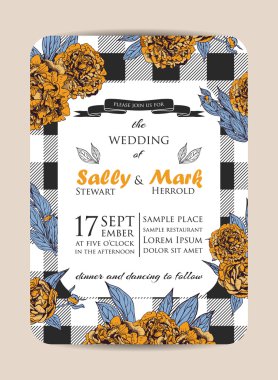 Botanik düğün davetiyesi