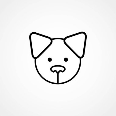 köpek baş simge vektör