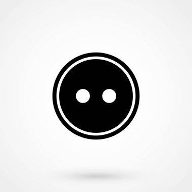 düğme giyim simge vektör düz