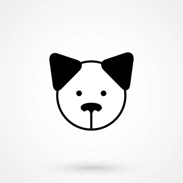 Perro icono vector plano — Vector de stock