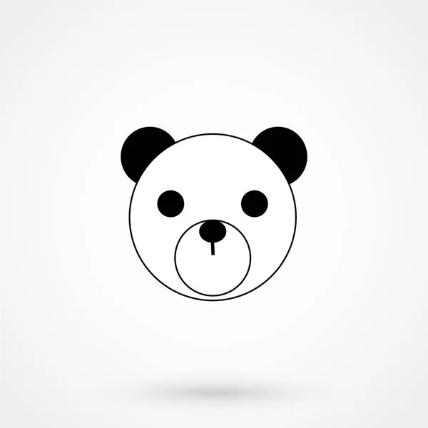 Urso ícone vetor plana — Vetor de Stock