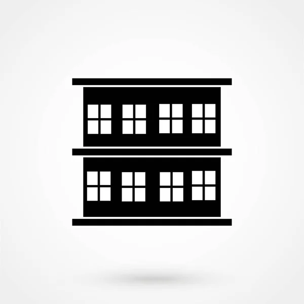 Building icon vector flat — Stock Vector