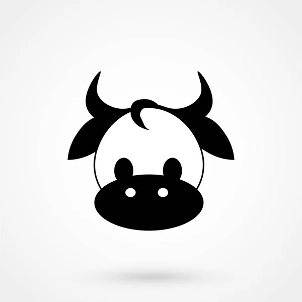 Αγελάδα εικονίδιο διάνυσμα επίπεδη — Διανυσματικό Αρχείο