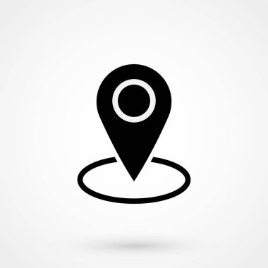 GPS simgesi beyaz bir arka plan üzerinde basit bir tarzda