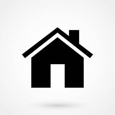 ev simgesini beyaz bir arka plan üzerinde basit bir stil