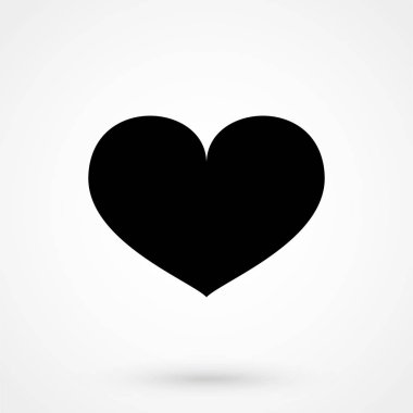 Beyaz bir arka plan üzerinde basit bir stil simge vektör kalp